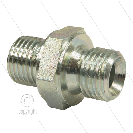 Dubbele nippel - staal - 2 x 1/4&quot; bu - BSP
