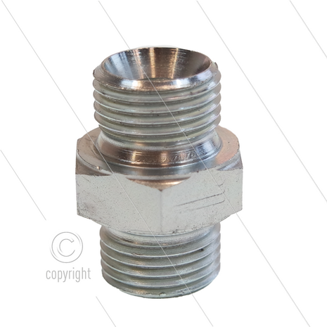 Dubbele nippel - staal - 2 x 1/2&quot; bu - BSP