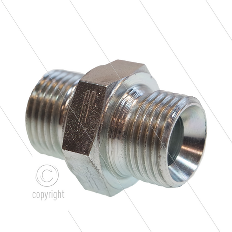 Dubbele nippel - staal - 2 x 3/4&quot; bu - BSP