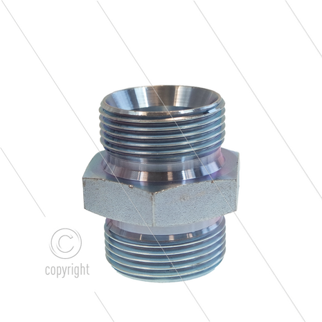 Dubbele nippel - staal - 2 x 1&quot; bu - BSP