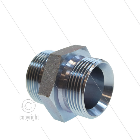 Dubbele nippel - staal - 2 x 1&quot; bu - BSP