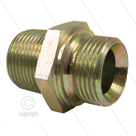 Dubbele nippel - staal - 3/4&quot; bu BSP x 3/4&quot; bu NPT