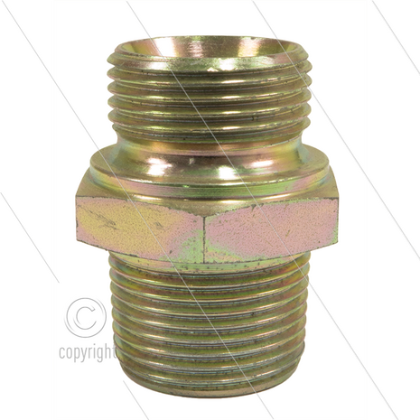 Dubbele nippel - staal - 1&quot; bu BSP x 1&quot; bu NPT