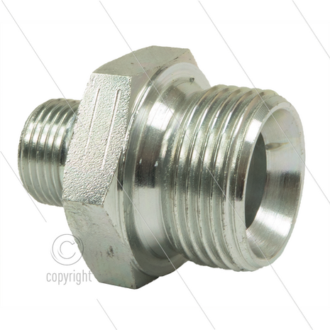 Verloopnippel - staal - 1/2&quot; bu x 3/4&quot; bu - BSP