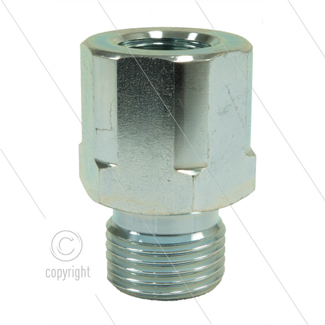 Verloopnippel - staal - 1/4&quot; bu (60&deg; conus) x 1/8&quot; bi - BSP