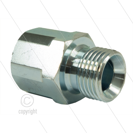 Verloopnippel - staal - 3/4&quot; bu (60&deg; conus) x 1/2&quot; bi - BSP