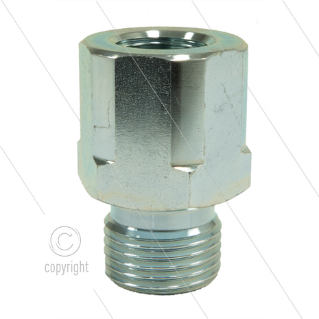 Verloopnippel - staal - 3/4&quot; bu (60&deg; conus) x 1/2&quot; bi - BSP