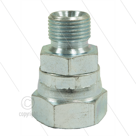 Verloopnippel - staal - 1/2&quot; bu x 1/2&quot; wartel - BSP