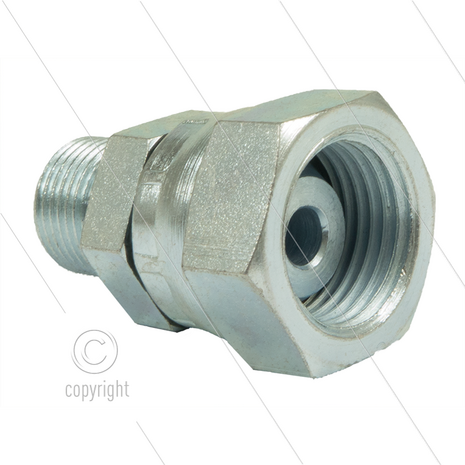 Verloopnippel - staal - 1/2&quot; bu x 1/2&quot; wartel - BSP