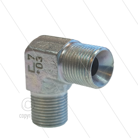 Knie - staal - 2 x 3/8&quot; bu - BSP