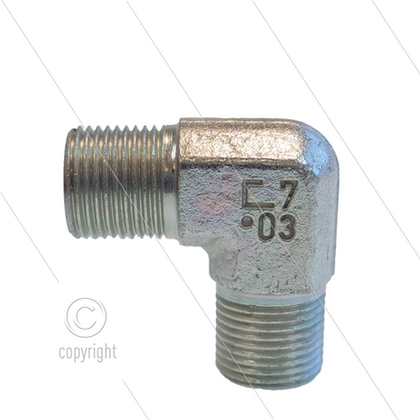 Knie - staal - 2 x 3/8&quot; bu - BSP