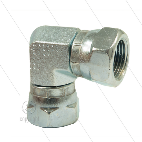 Knie - staal - 2 x 3/8&quot; wartel - BSP