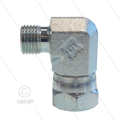 Knie - staal - 3/8&quot; Wartel x 3/8&quot; bu - BSP