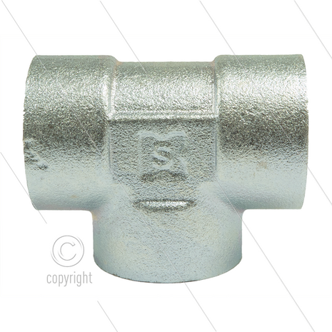 T-stuk - staal - 3 x 1&quot; bi - BSP