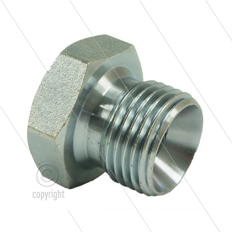 Stop zeskant - staal - 3/8&quot; bu - BSP
