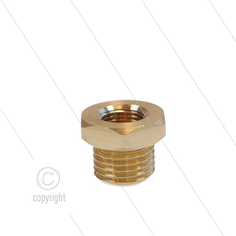 Verloopring - messing - 1/4&quot; bu x 1/8&quot; bi