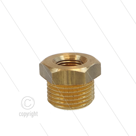 Verloopring - messing - 3/8&quot; bu x 1/8&quot; bi