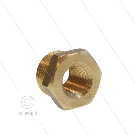 Verloopring - messing - 3/8&quot; bu x 1/8&quot; bi