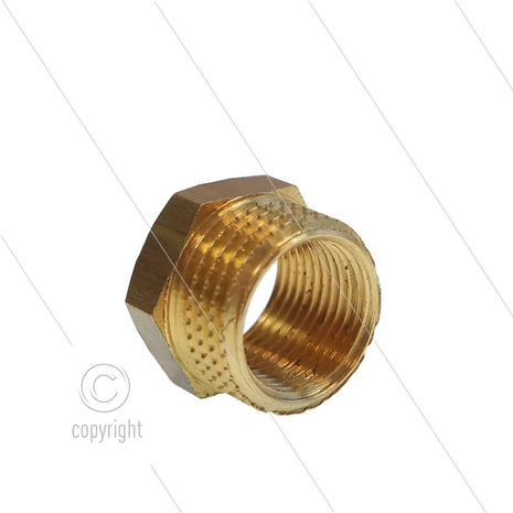 Verloopring - messing - 1/2&quot; bu x 1/4&quot; bi