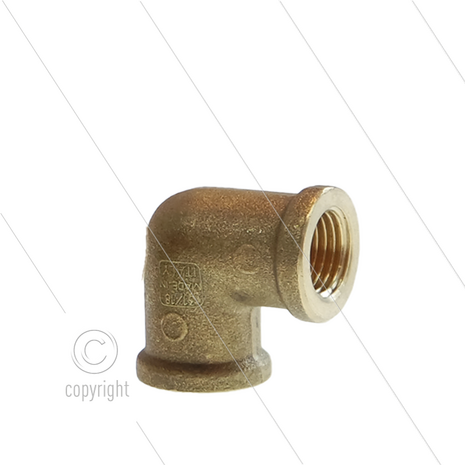 Knie - messing (LD) - 2 x 1/4&quot; bi
