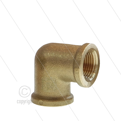 Knie - messing (LD) - 2 x 3/8&quot; bi