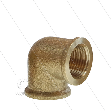 Knie - messing (LD) - 2 x 1/2&quot; bi