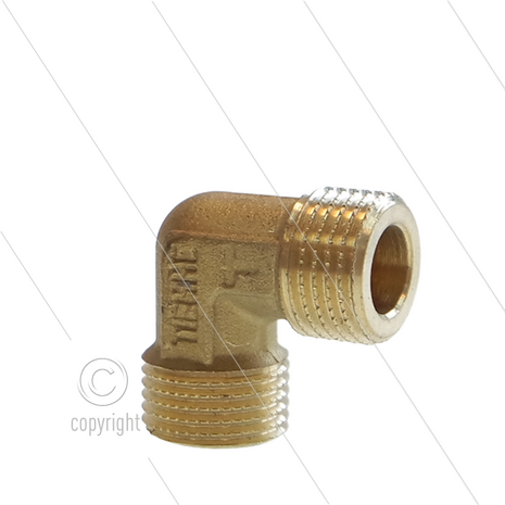 Knie - messing (LD) - 2 x 1/2&quot; bu