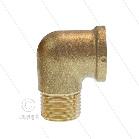 Knie - messing (LD) - 1&quot; bi x 1&quot; bu