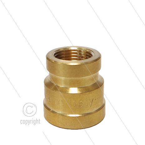 Verloopsok - messing - 1/2&quot; bi x 3/8&quot; bi