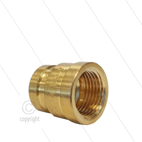 Verloopsok - messing - 1/2&quot; bi x 3/8&quot; bi