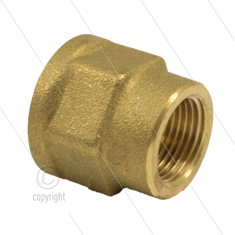 Verloopsok - messing - 3/4&quot; bi x 1/2&quot; bi