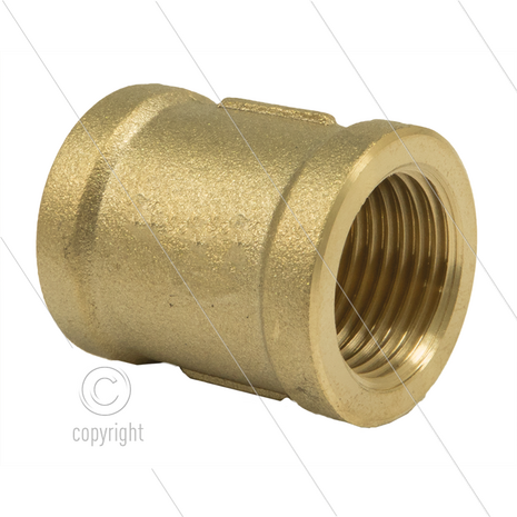 Sok - messing - 2 x 3/8&quot; bi