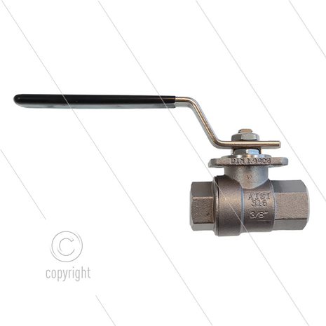 Kogelkraan 3/8&quot; - RVS316 - 100 Bar - 2 x 3/8&quot; bi