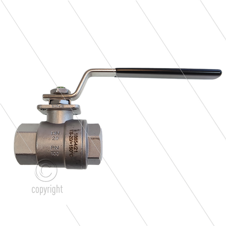 Kogelkraan 3/4&quot; - RVS316 - 100 Bar - 2 x 3/4&quot; bi