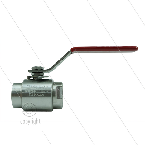 Kogelkraan 1/2&quot; - RVS316 - 210 Bar - 2 x 1/2&quot; bi