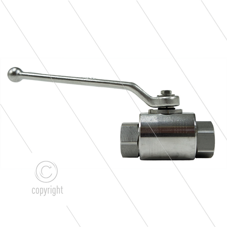 Kogelkraan 3/8&quot; - RVS316 - 500 Bar - 2 x 3/8&quot; bi