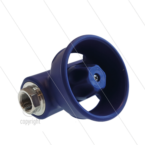 Kogelkraan 1/2&quot; - RPS - beschermd - RVS303 - 24 Bar - 80 l/min - max 90&deg;C - 2 x 1/2&quot; bi - Doorlaat &Oslash;15mm - Bediening met draaiknop