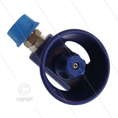 Kogelkraan 1/2&quot; - RPS - beschermd - RVS303 - 24 Bar - 80 l/min - max 90&deg;C - 1/2&quot; bi x ST3100 snelkoppeling - Doorlaat &Oslash;15mm - Bediening met draaiknop