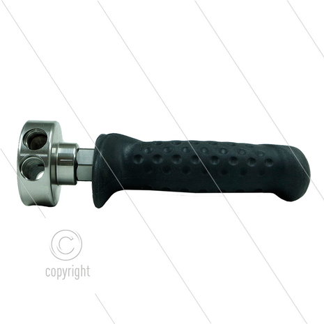 Naaldventiel RVS voor RP54 met zijknop - 400 Bar - 3 x 1/4&quot; bi