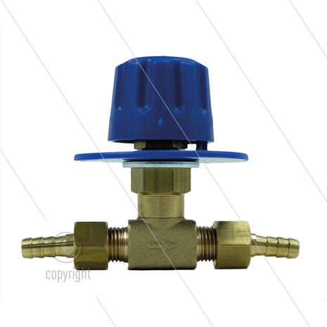 RD5 Chemicali&euml;n doseerkraan met schaalverdeling - 28 Bar - 10 l/min - max 40&deg;C - 2 x 1/4&quot; bu / 2 x 7mm tule