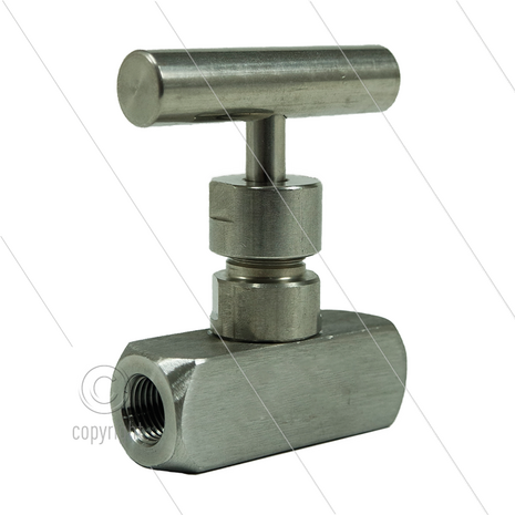 Naaldafsluiter RVS316 - 400 Bar - 2 x 1/4&quot; bi
