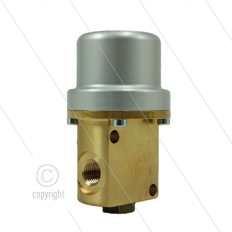 RP30/160 - pneumatische afsluiter - 160 Bar - 30 l/min - max 90&deg;C - 2 x 1/4&quot; bi