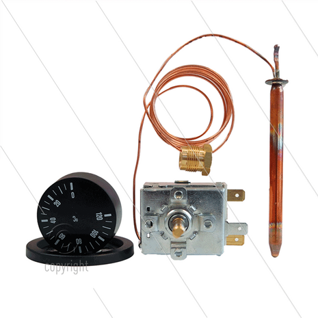 Thermostaat - IMIT TR2 0336 - 0 t/m 120&deg;C - 200 Bar - Capillair 1500mm - M14x1 - voeler 7x95 - 250V - 16(4)A
