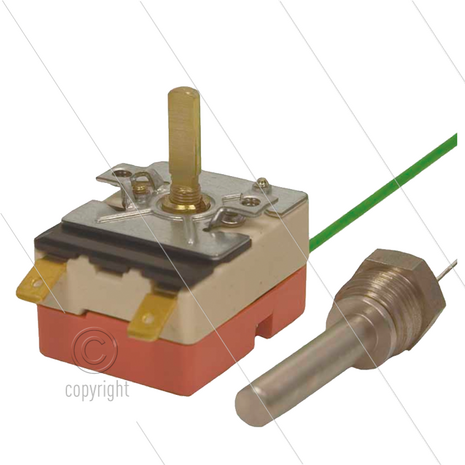 Thermostaat - Type EGO 55.13039.200 - 0 t/m 150&deg;C - Capilair 920mm - voeler: &Oslash;8mm L=45mm - 3/8&quot; bu