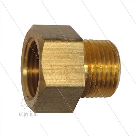 Thermostaat adapter - messing - 3/8&quot; bi x 3/8&quot; bu - Koch - EGO thermostaten