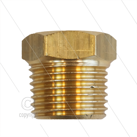 Thermostaat adapter - messing - 1/2&quot; bu BSPT x M14x1 bi - t.b.v. 260320