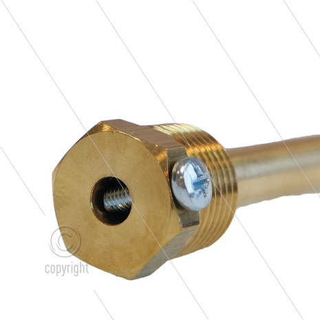 Thermostaat dompelhuis - messing - 1/2&quot; bu BSPT - 7x90mm - t.b.v. 260321