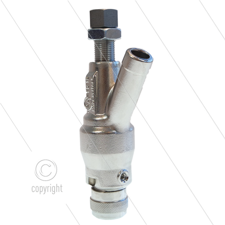 TS12RC - zandstraalkop - 500 Bar - 80 l/min - max 90&deg;C - in: 1/4&quot; bi - wordt geleverd zonder nozzle - type 0&deg; 1/4&quot; bu - L=157 tot 172mm