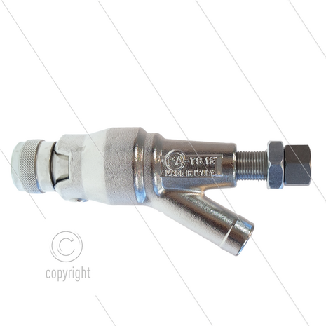 TS12RC - zandstraalkop - 500 Bar - 80 l/min - max 90&deg;C - in: 1/4&quot; bi - wordt geleverd zonder nozzle - type 0&deg; 1/4&quot; bu - L=157 tot 172mm