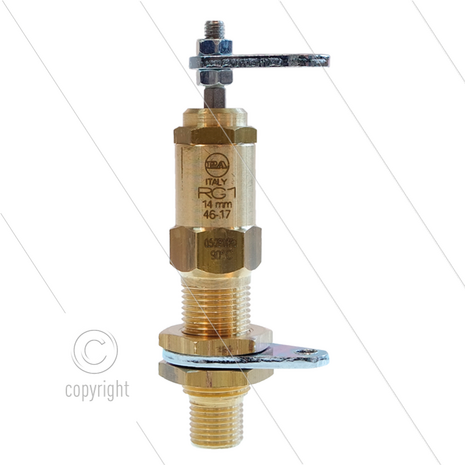 RG1 - toerenregelaar - 15 tot 250 Bar - 160&deg;C - slag 14mm - 1/4&quot; bu - BSP